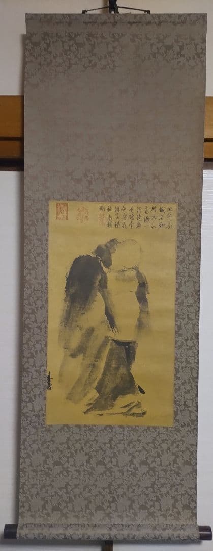 3月15日(日)出品終了@中国宋時代の名作2本 『故宮院』晁補之・梁楷 印刷掛軸