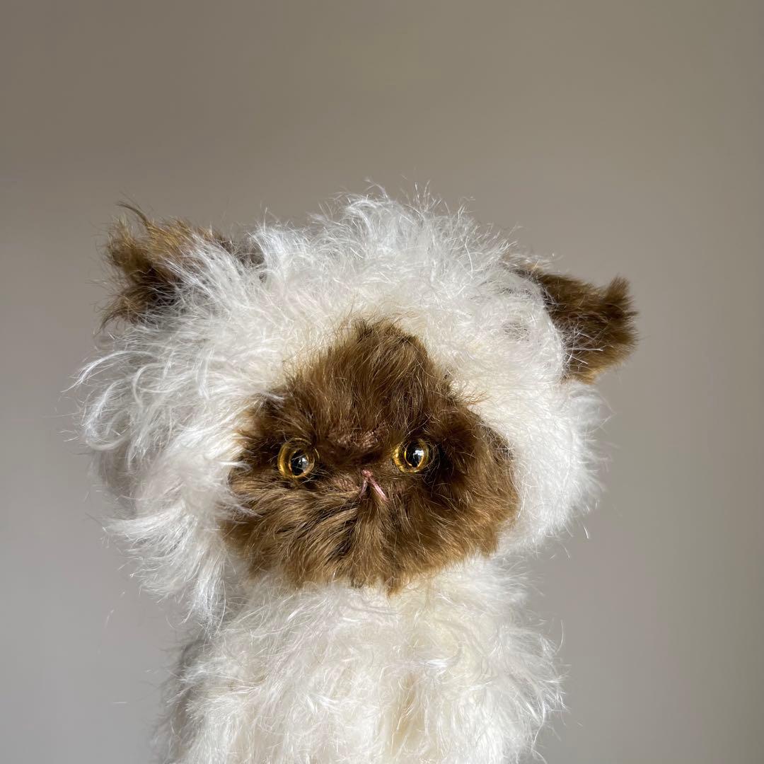 シャム　猫　ハンドメイド　ぬいぐるみ　作家　テディベア　アートドール　29