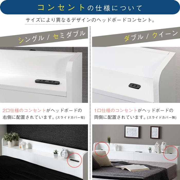 【R】セミダブル　マットレスなし【収納あり】 送料込み！【ライトグレー】