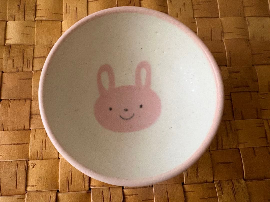 伊藤みほさん うさぎ 子供茶碗 小皿 シュガーボウル