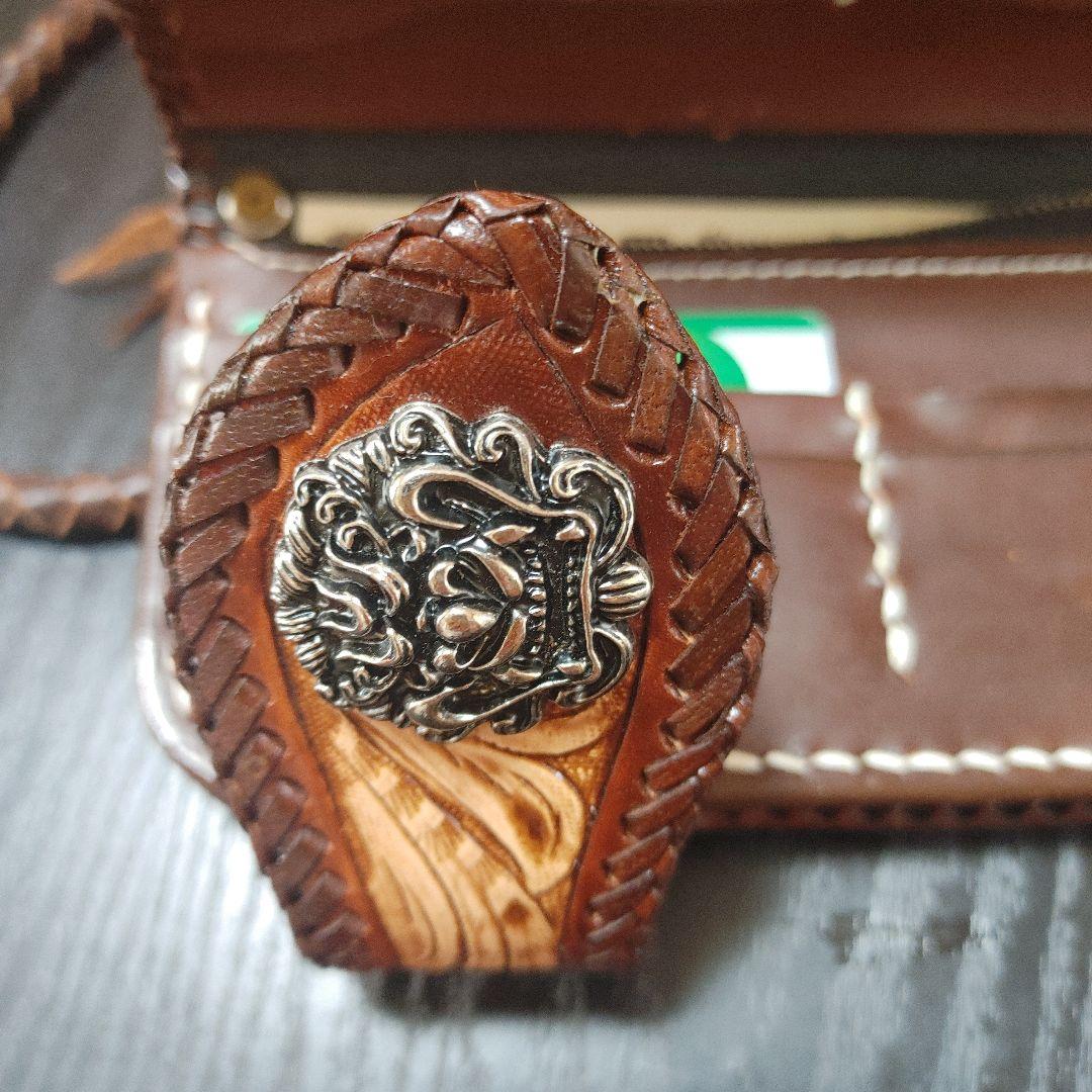バイカーズウォレット　長財布　ハンドメイド