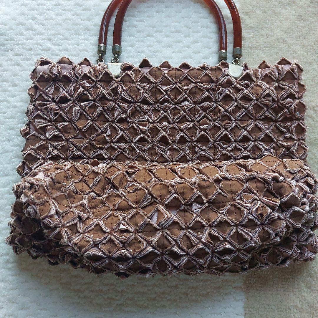 ハンドメイド　パッチワーク　手作り　バック　手提げ　ピンク　べっこう