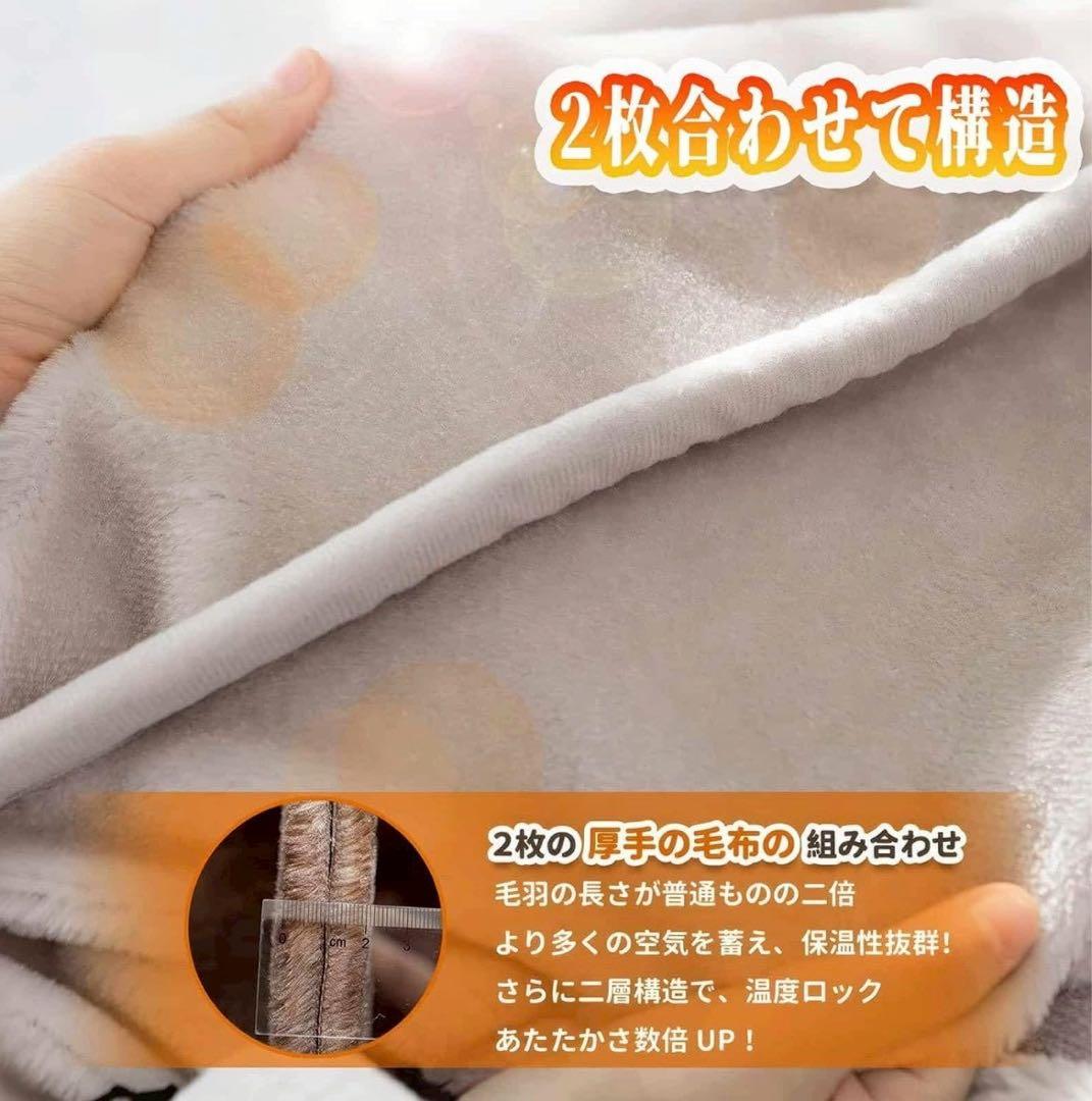 ⭐️2個セット⭐️ 極暖二枚合わせ180×200 厚手　抗菌防臭　洗える冬の贅沢毛布