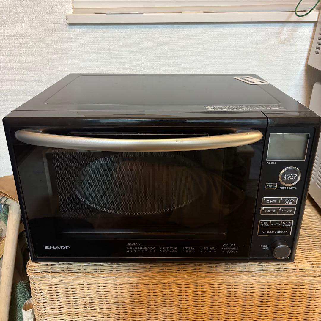 電子レンジ SHARP RE-S70B-B 2019年製