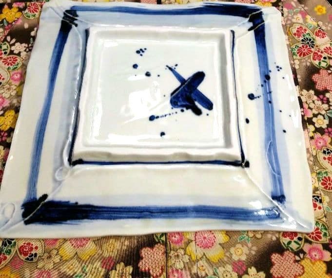 ⬛大人気のブロが選ぶ⬛【高級皿・大崎 庄右衛門作】デザイン【扇型超特大皿】１皿