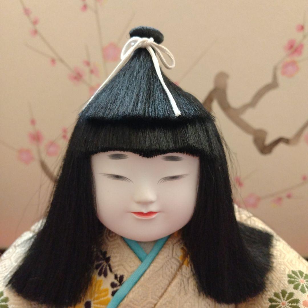 初代　原米州 作　木目込　雛人形一式　(無形文化財技術保存　古典巻袖雛)