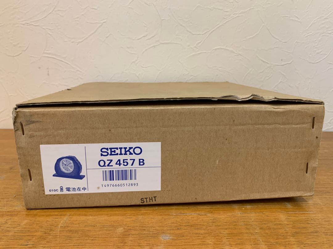 N0107-04★SEIKO クオーツクロックQZ457 B 置時計
