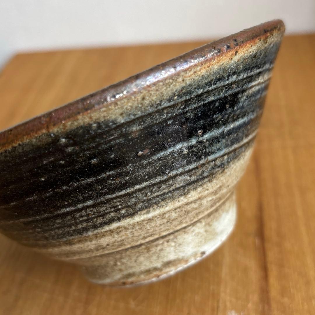 ②やちむん　沖縄　北窯　宮城正享　陶器　マカイ　丼　ワンブー　ハケメ　2枚　5寸