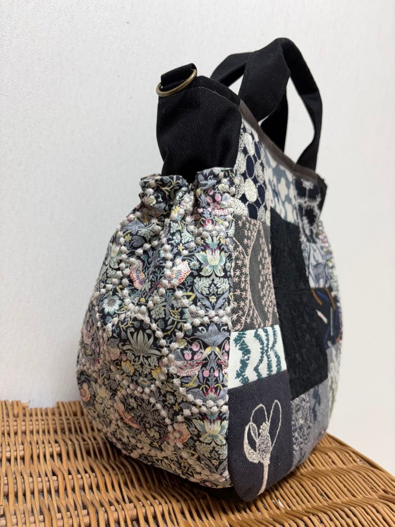 ミナペルホネン＊パッチギャザポケバッグ✂️ハンドメイド
