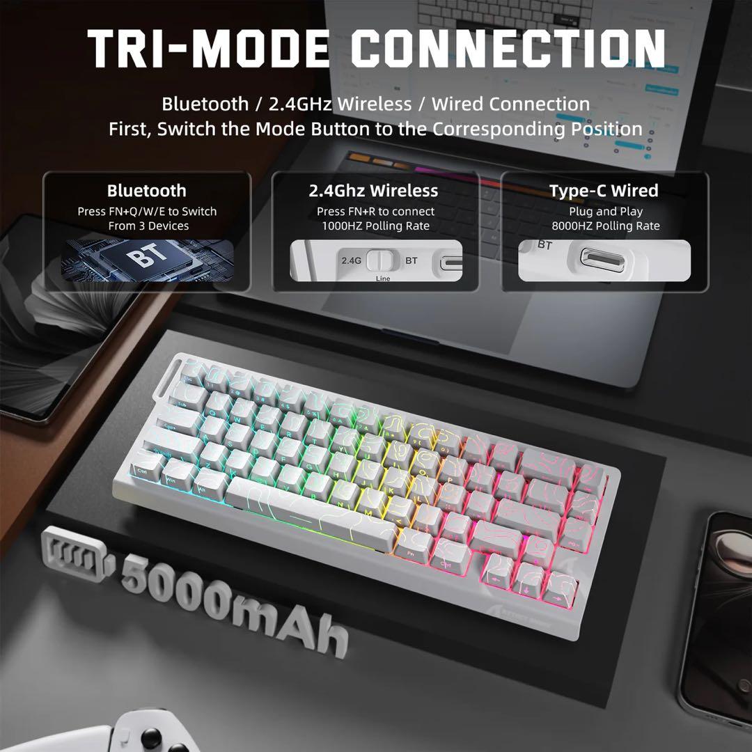 ATTACK SHARK X68PROHE ラピッドトリガー 磁気スイッチ 白