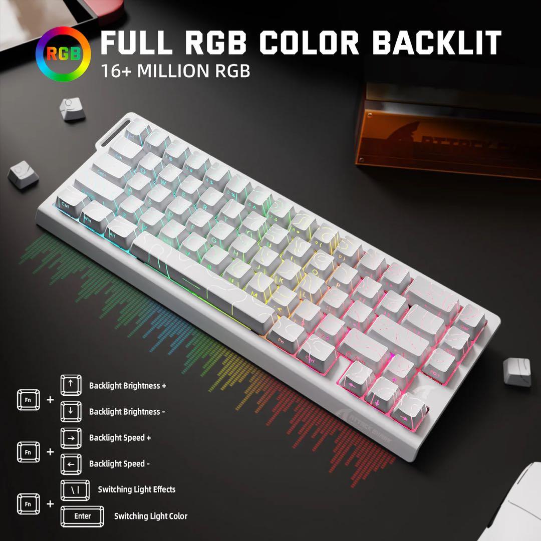 ATTACK SHARK X68PROHE ラピッドトリガー 磁気スイッチ 白