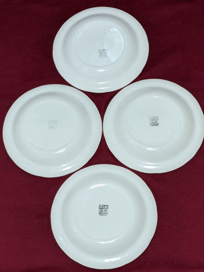 バーレイ・ダベンポート25cm大皿×4インド国際観艦式のマグカップ×2