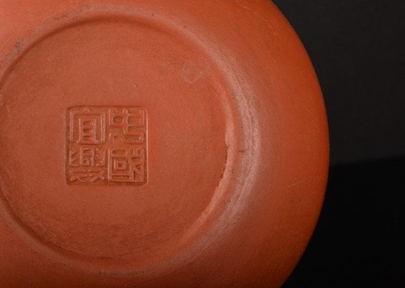 中国　中国宣興銘　紫砂　朱泥　急須　茶壷　C　R5444E