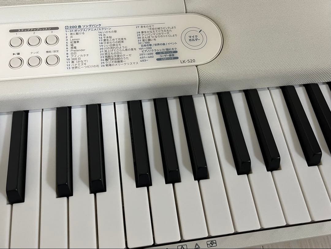 CASIO LK-520 ホワイト 電子キーボード