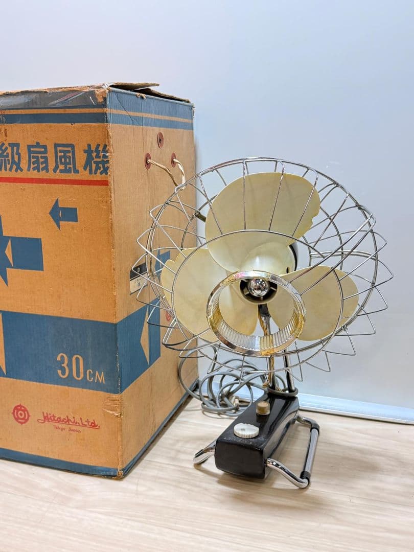 HITACHI M-6036F 30cm 3枚羽根 オルゴール付 扇風機