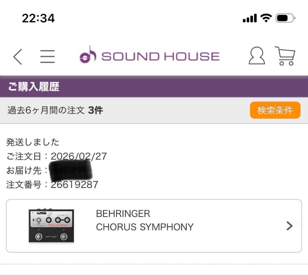 ギター BEHRINGER CHORUS SYMPHONY