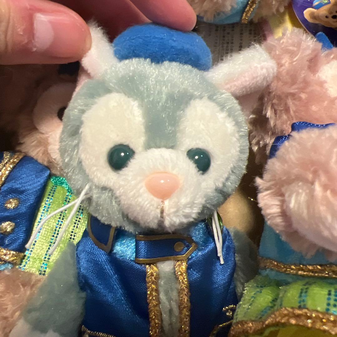 ぬいぐるみバッジ ストラップ　15th　ダッフィー シェリーメイ ジェラトーニ