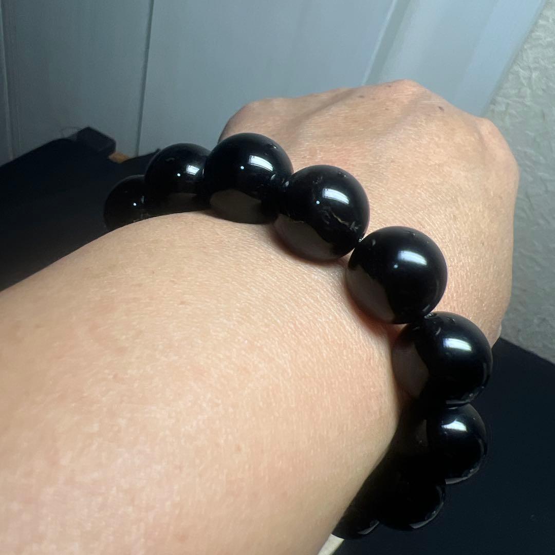 魔除けの王様⭐︎モリオン(黒水晶)ブレスレット