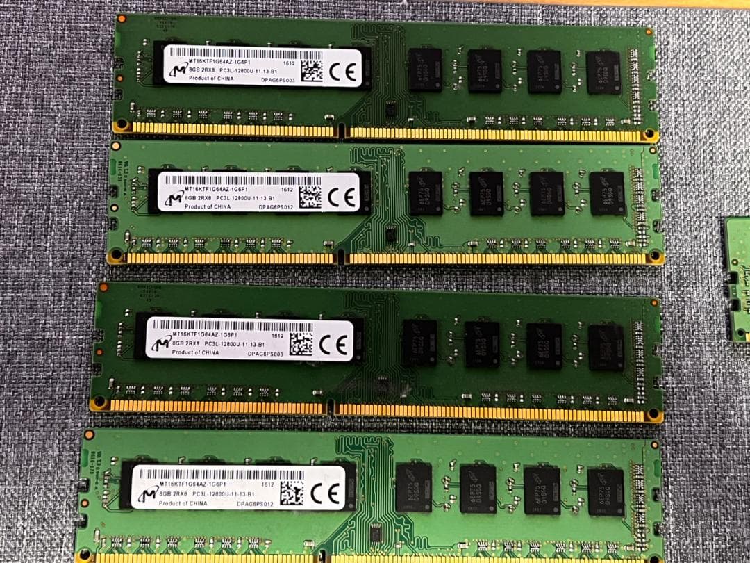デスクトップ用メモリDDR3、DDR4合計88GB分セット