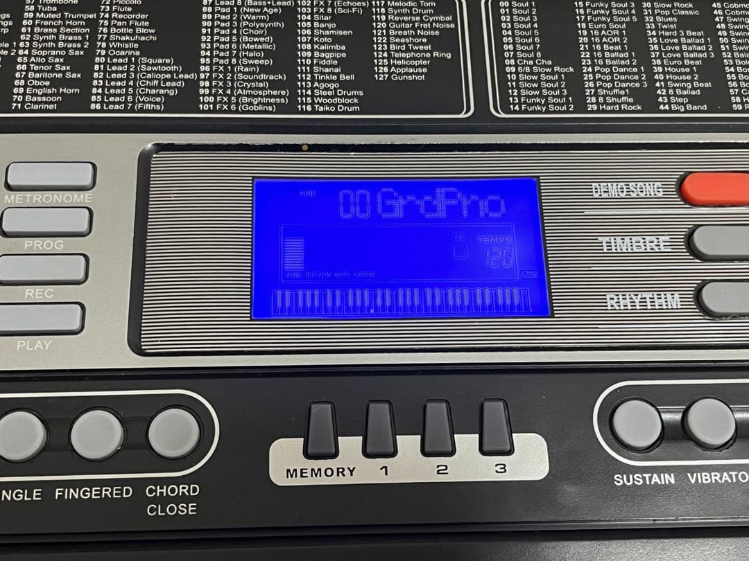 電子キーボード 61鍵盤 プレイタッチ61 SR-DP03 ACアダプター付き