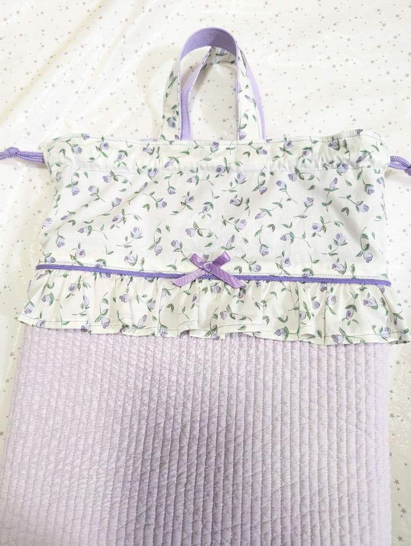 リバティ　レッスンバッグ上履き入れ体操服袋　フローラ×ヌビ