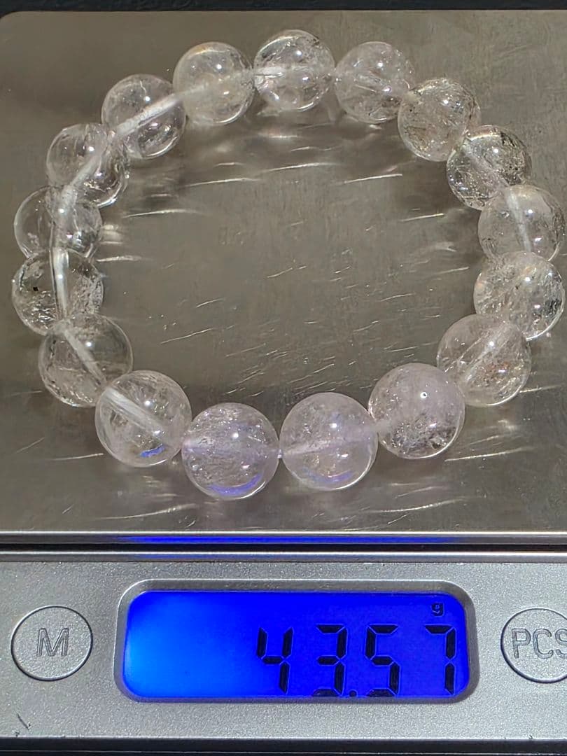 12.3㎜ ブラジル産　レムリアン水晶ブレスレット