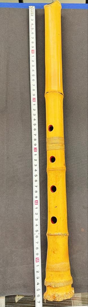 和楽器 尺八 竹製 5穴 専用ケース付き 竹製