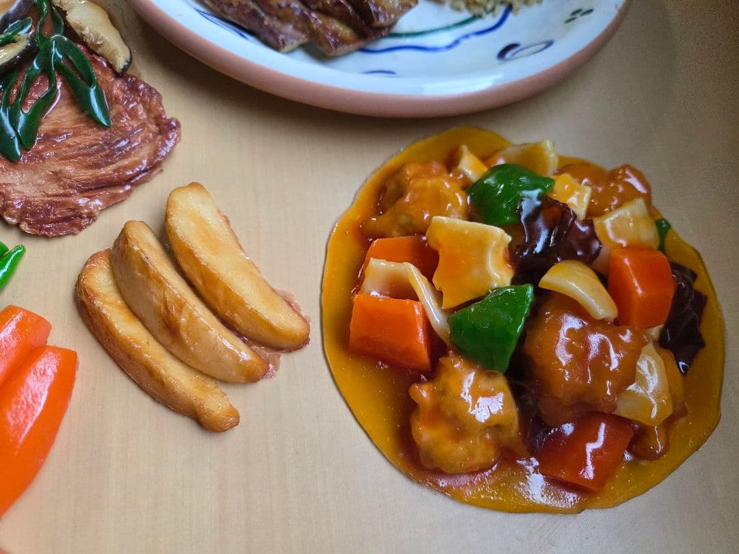 食品サンプル 天ぷら ハンバーグ ステーキ エビフライ 天丼