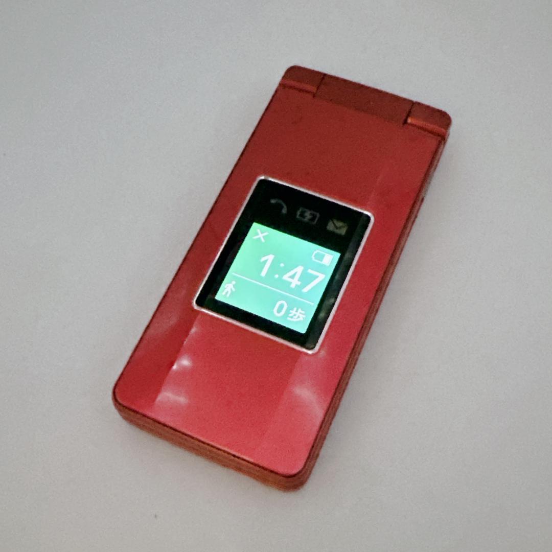 【新品・未使用】SHARP AQUOSケータイ4 A207SH ガラホ レッド
