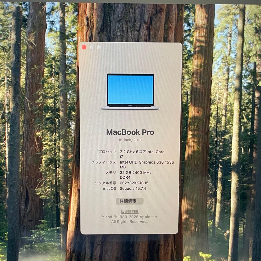 ［32GBメモリ］MacBookPro 2018 ノートPC グレイ 動画編集に