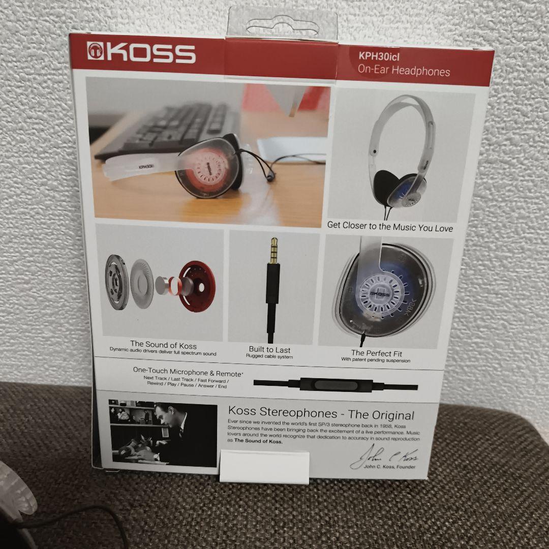 ヘッドフォン KOSS KPH30iCL 有線ヘッドホン クリア