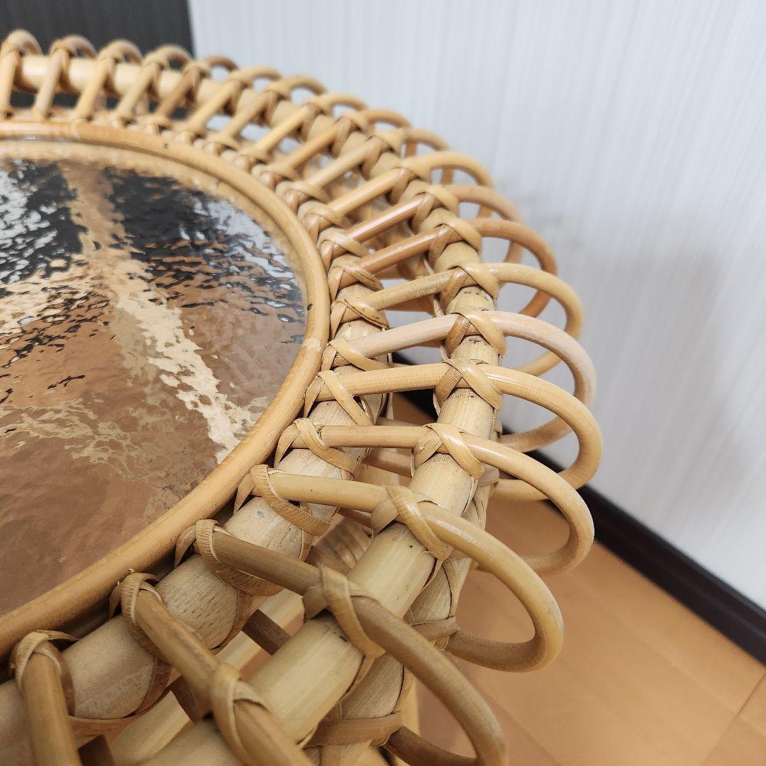 【新品5万】KIBIROI TORTA サイドテーブル ラタン家具