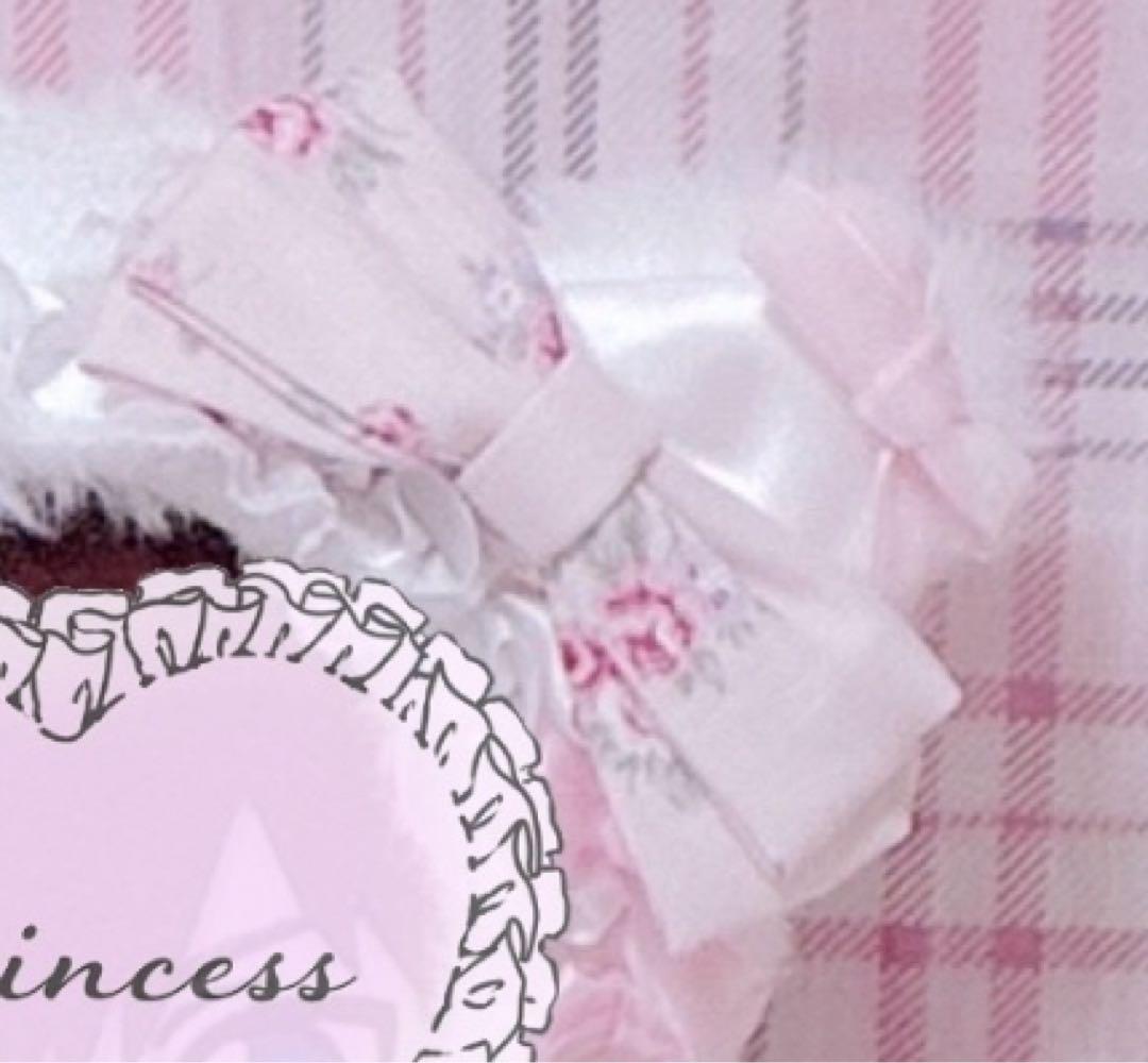【Pink Rose×いちごクレープ♡ねこさん】 おすわりぬい服 16cm