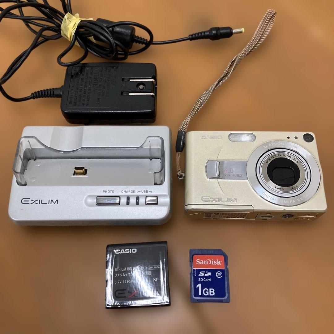 ③CASIO EXILIM EX-Z40 動作品 デジタルカメラ 充電台付き