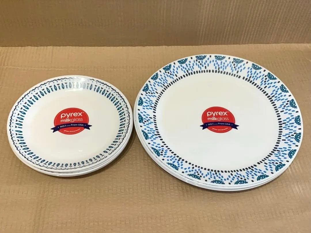 レア　新品8枚　パイレックス　PYREX アローズ　サラダ　プレート 皿