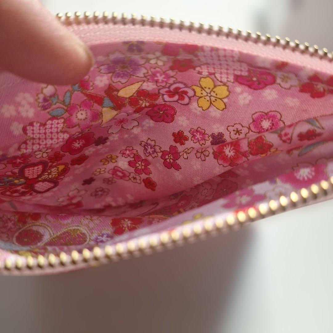 激レア女の子パネル生地　ハンドメイド　フラットポーチ