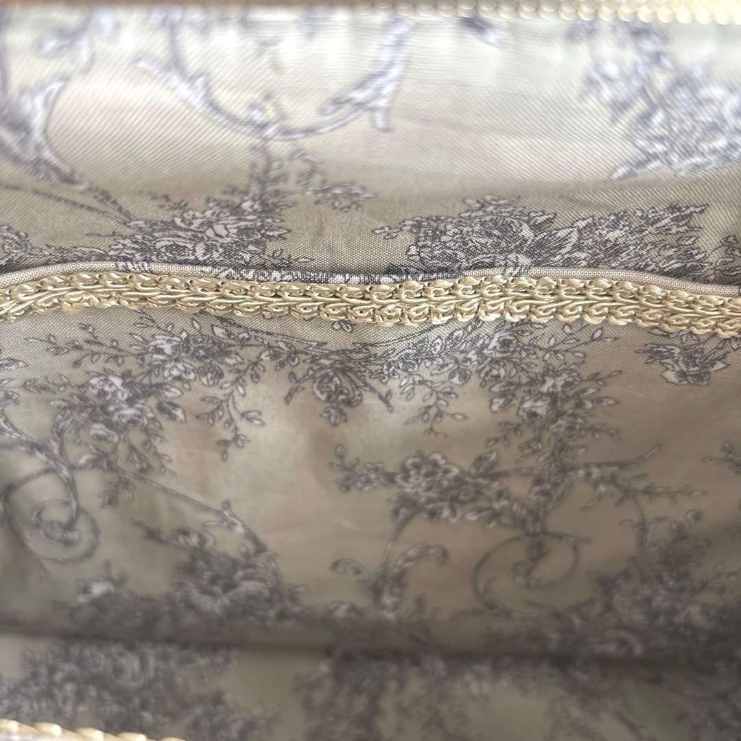 アンティーク調レースあおりがま口バッグ　ハンドメイド