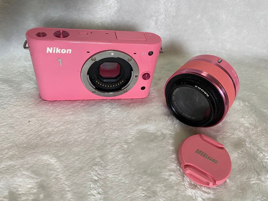 Nikon 1 ミラーレスカメラ ピンク 2本レンズ付き