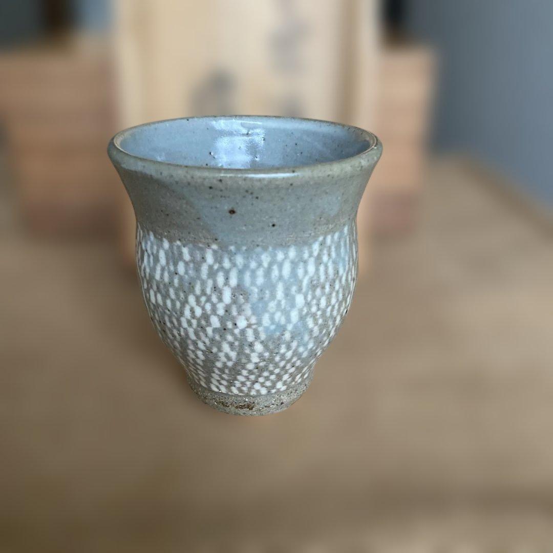 島岡達三作　象嵌夫婦湯呑共箱
