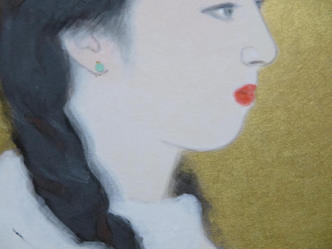 ◆山平義正　「娘」　日本画　F4号　国際賞　神戸市文化功労賞　師：寺島紫明◆