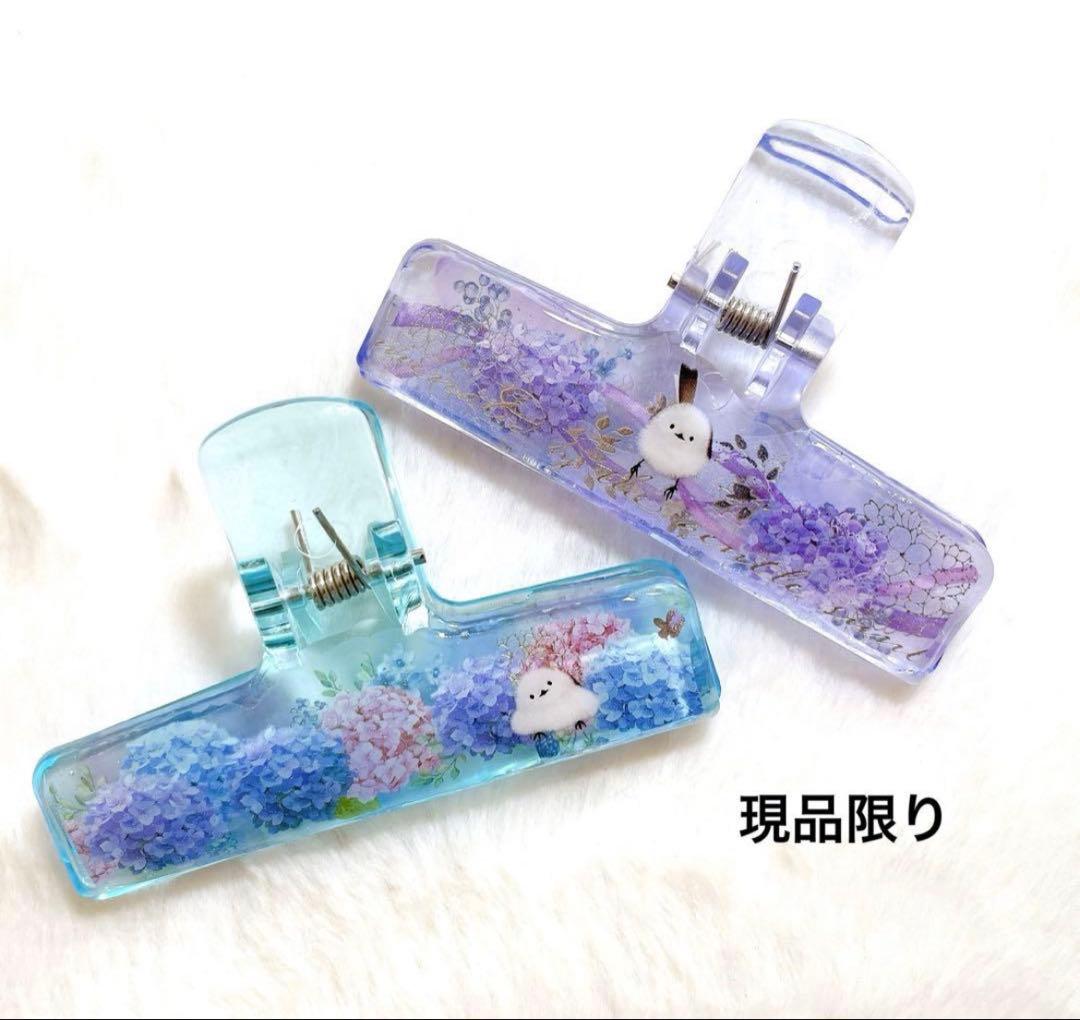 シマエナガ❁⃘*.゜レジンTクリップ 桜✿¨̮
