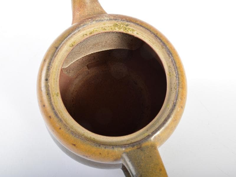 中国　 茶葉末釉 　蕎麦釉瓢箪摘み　急須　茶壷　　M　R4549