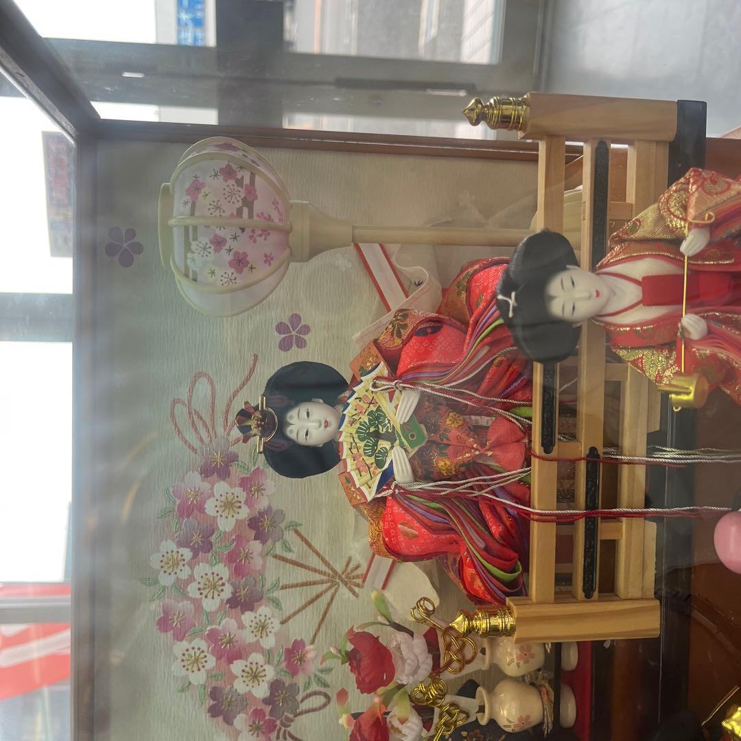 最終値引き わかさや人形店閉店処分　全品9割引き雛人形 ガラスケース付き