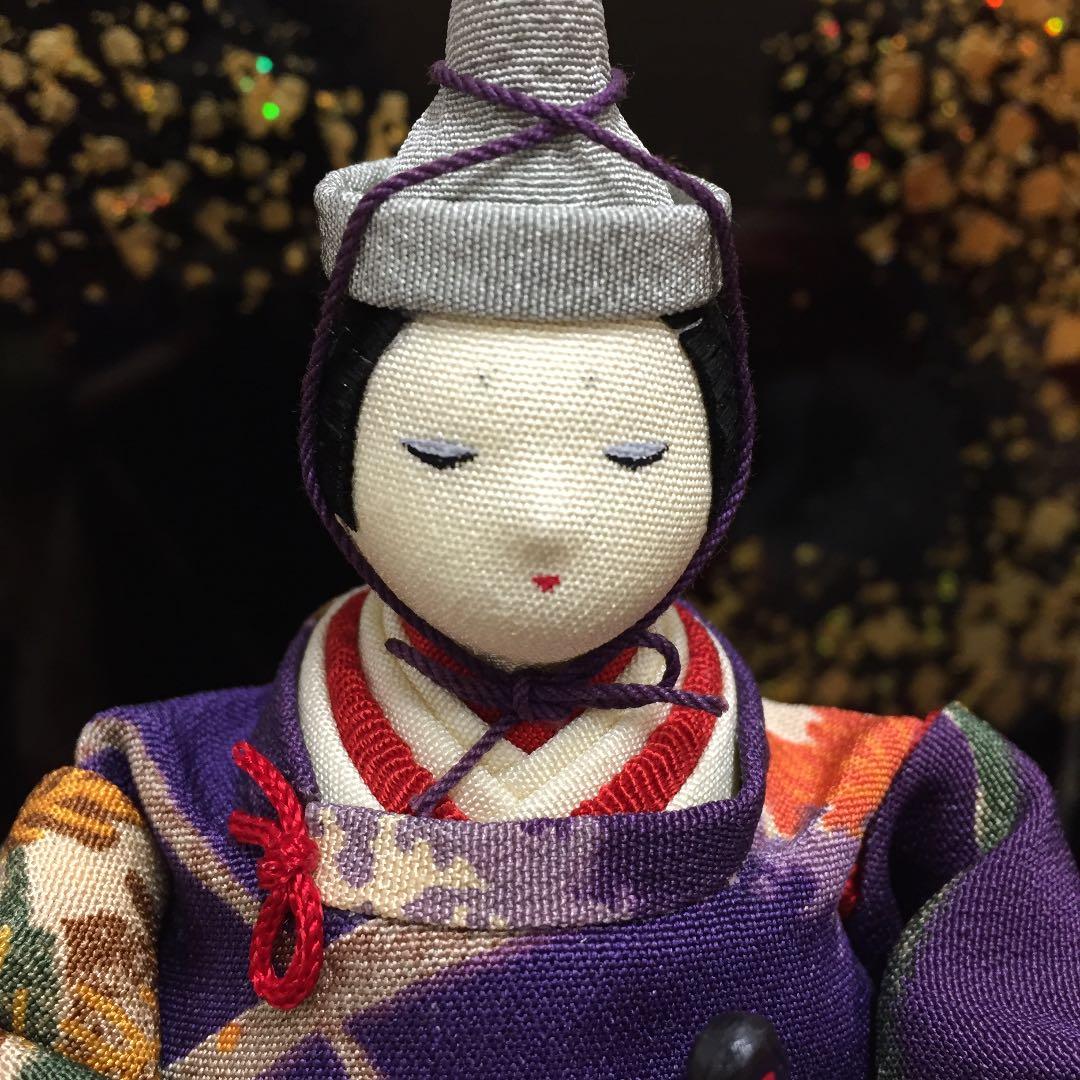桃の節句　雛人形 古布調 王朝雛飾り