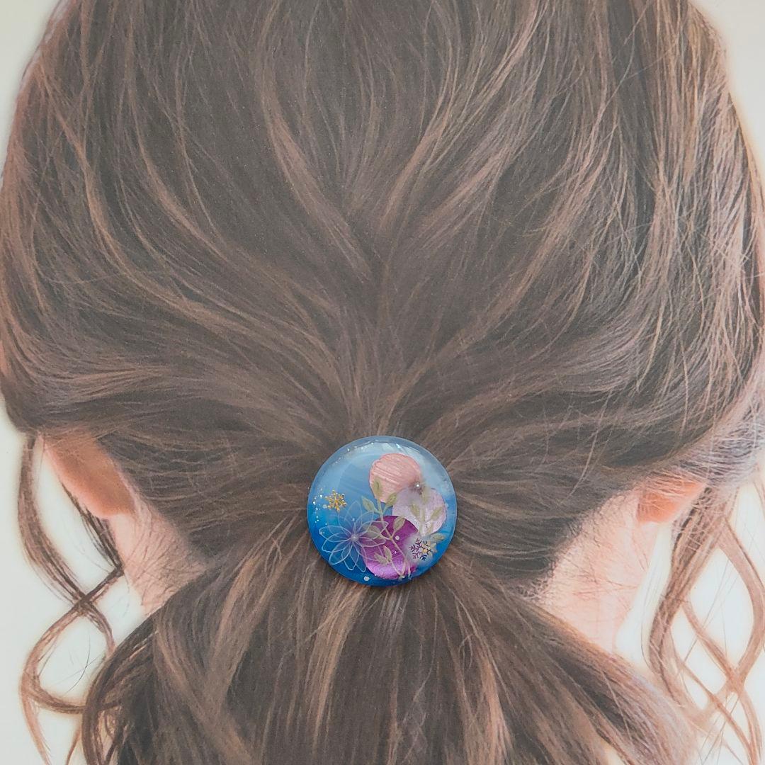 【970】ハンドメイド　レジン　ヘアゴム　ポニーフック