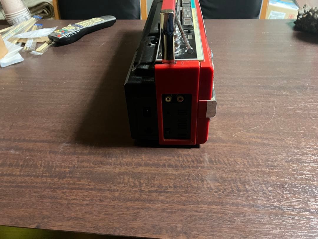 【昭和レトロ】SHARP シャープ ラジカセ QT77MKⅡ レッド　インテリア