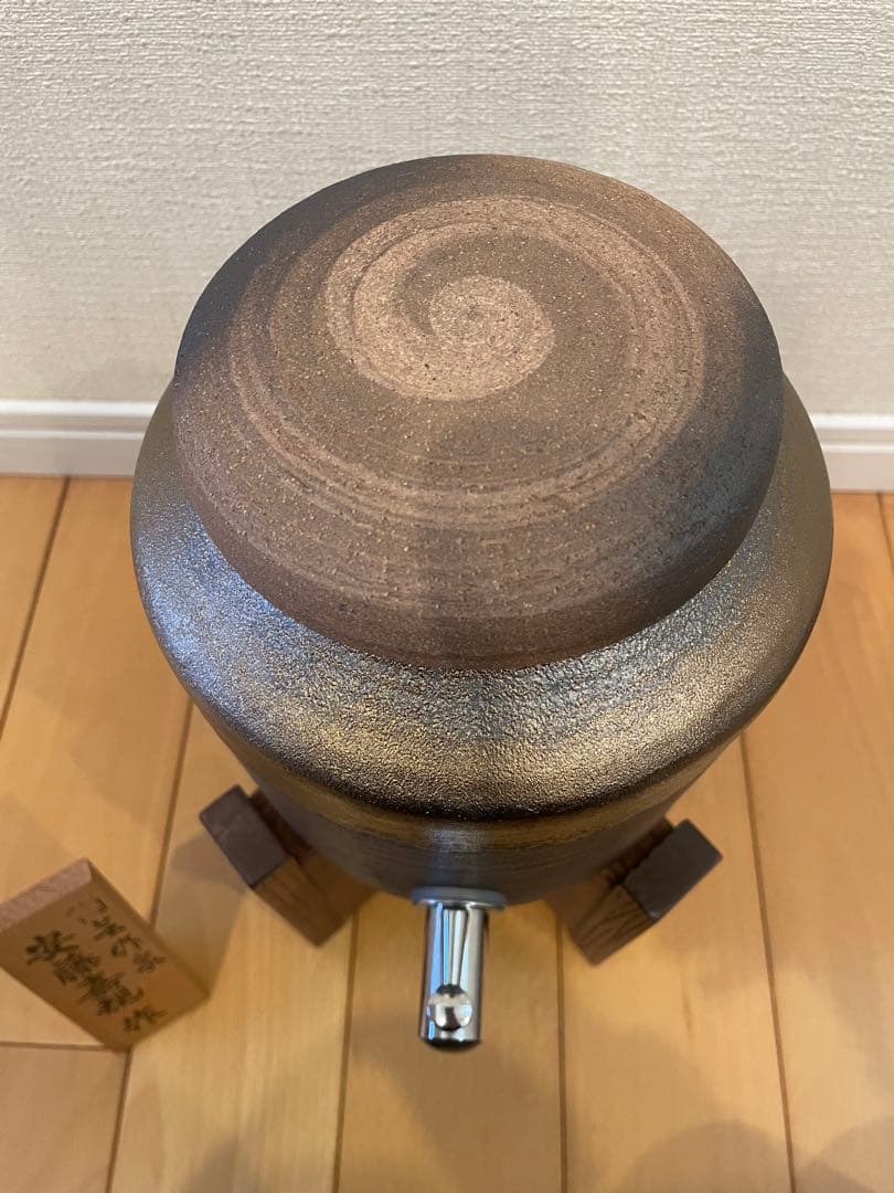 【新品未使用】備前金彩 焼酎サーバー 陶芸作家 安藤嘉規作