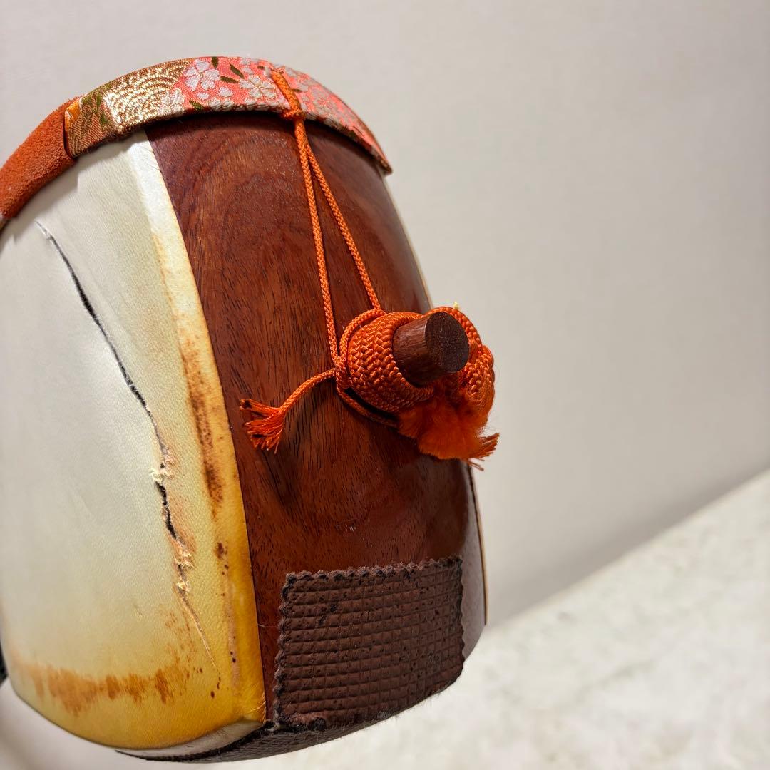 三味線　中棹　紫檀　丸打胴　和楽器　現状品　japan