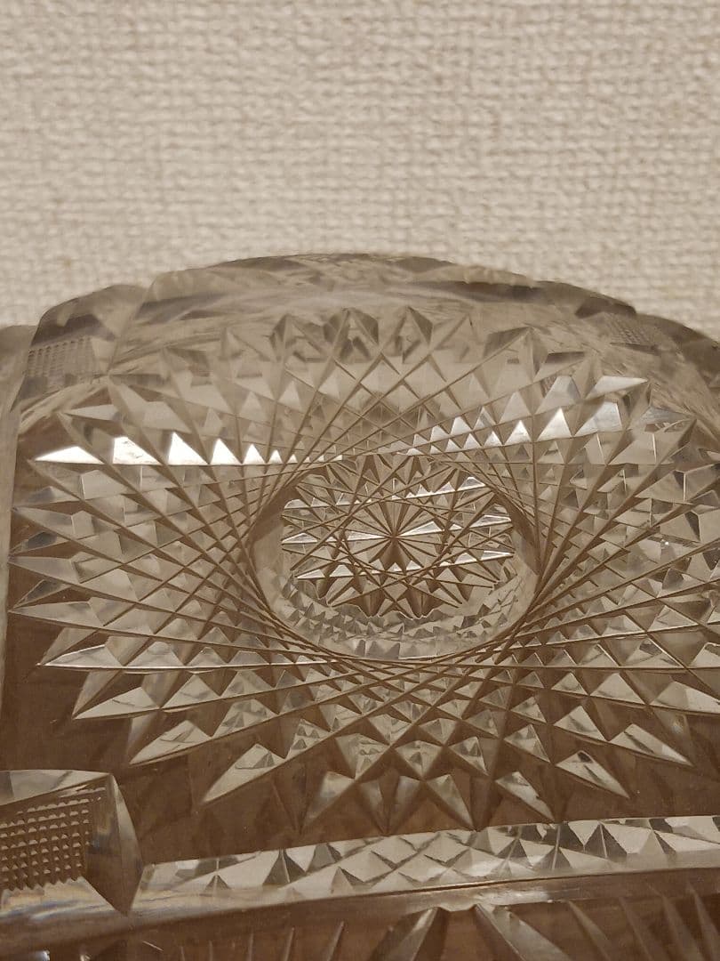江戸切子 硝子 盛鉢 中皿 時代物
