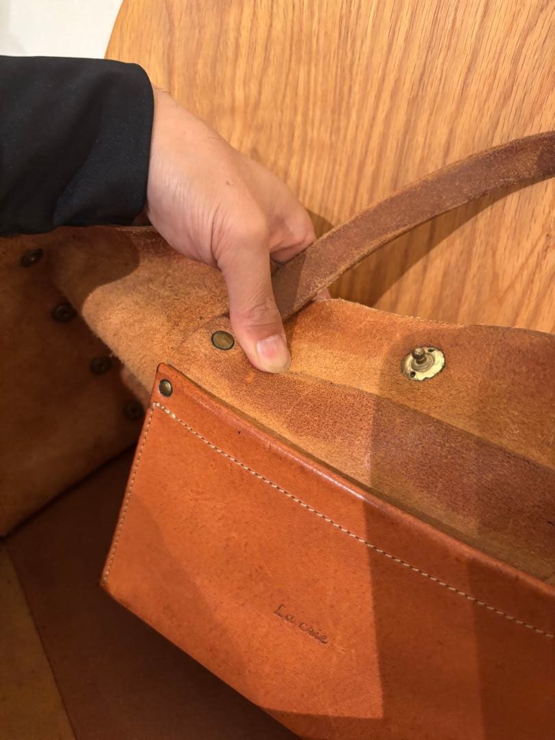 Lacrie theTote Lサイズ ワイド ベッキオショルダー ナチュラル